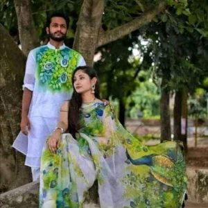 Stylish & fashionable Matching best Couple Dress Saree & Panjabi